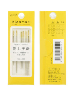 Pack of 6 sashiko needles hidamari Cosmo Lecien