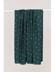 Jolly Dots viscose crepe fabric - Bottle green 2