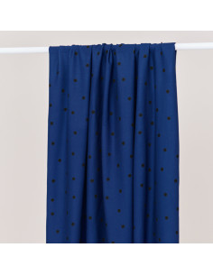 Jolly Dots viscose crepe fabric - Cobalt blue
