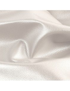 Karla Star faux leather coupon 140 cm x 50 cm - Metallic White 2
