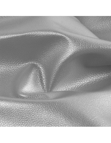 Karla Star faux leather coupon 140 cm x 50 cm - Metallic Silver