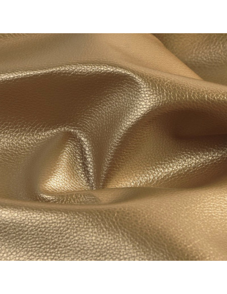 Karla Star faux leather coupon 140 cm x 50 cm - Dark metallic gold