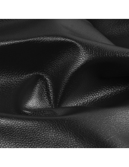 Karla Star faux leather piece 140 cm x 50 cm - Metallic Black