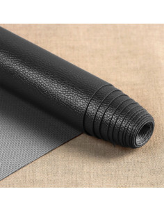 Karla Star faux leather piece 140 cm x 50 cm - Metallic Slate