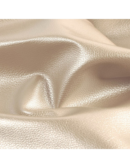 Karla Star faux leather fabric 140 cm x 50 cm - Metallic Beige