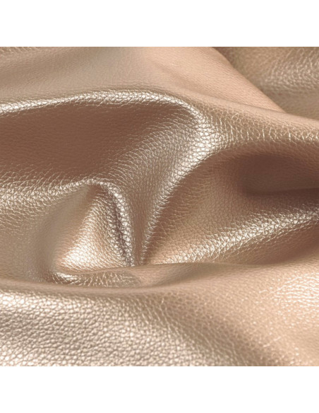 Karla Star faux leather fabric 140 cm x 50 cm - Dark Metallic Taupe