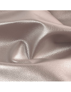 Karla Star faux leather fabric 140 cm x 50 cm - Light metallic gray 2
