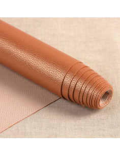 Karla Star faux leather fabric piece 140 cm x 50 cm - Metallic Copper
