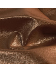 Karla Star faux leather fabric piece 140 cm x 50 cm - Metallic Brown 2