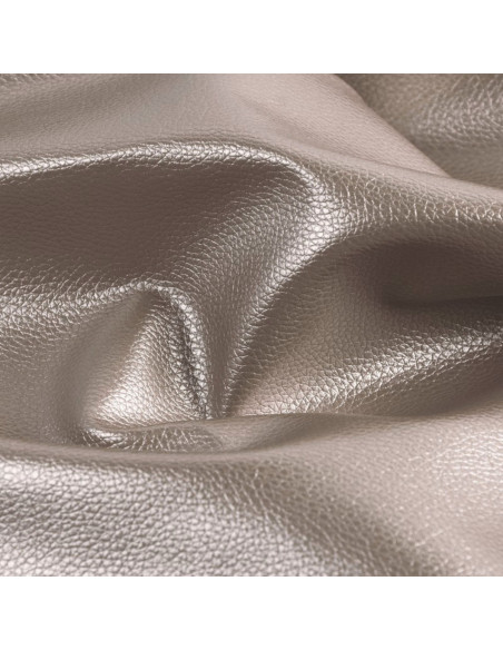 Karla Star faux leather coupon 140 cm x 50 cm - Metallic Taupe