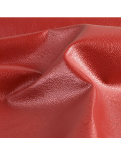 Karla Star faux leather fabric 140 cm x 50 cm - Dark metallic red 2