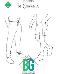 Jogging and shorts pattern for men The Runner - Les BG