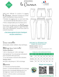 Jogging and shorts pattern for men The Runner - Les BG 2