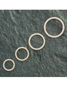 Metal ring for bra - Nude