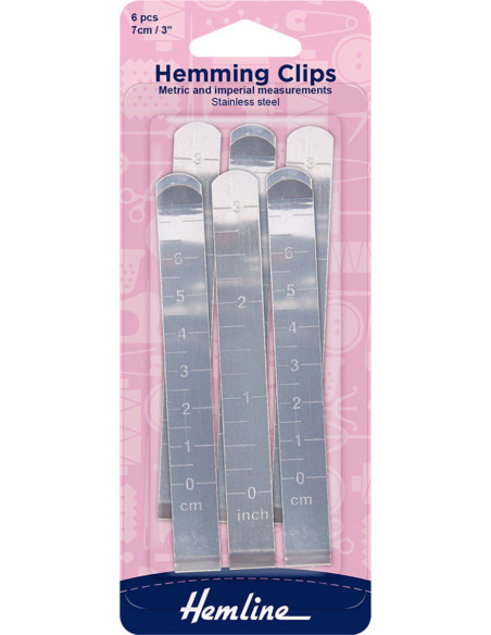 Graduated hem clips
