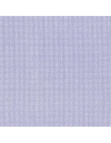 Woven cotton fabric with small mauve checks - La Maison Naïve