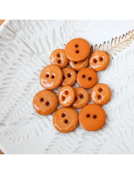 Glitter button 2 holes - Golden button