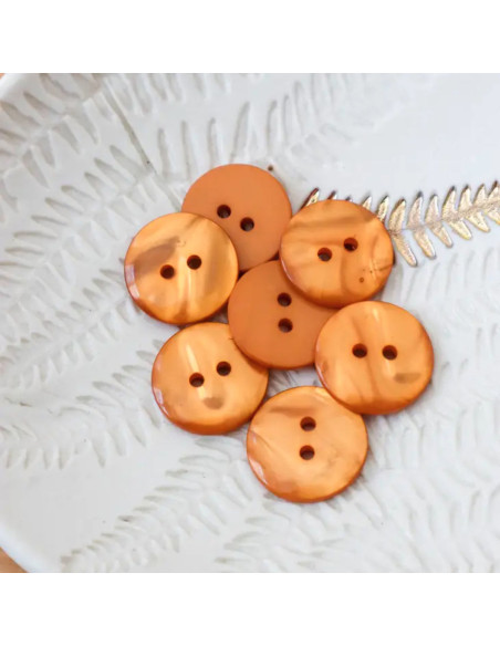 Sparkle Button 2 Holes - Gold Button