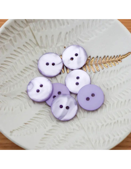 Sparkle Button 2 Holes - Lilac