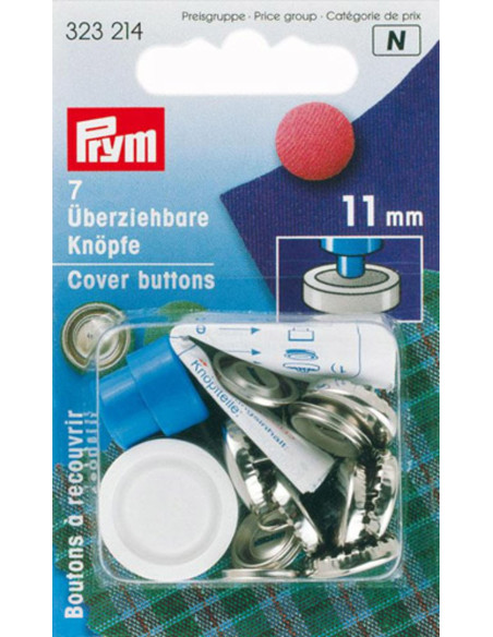 Box of 7 buttons to cover with 11 mm tool