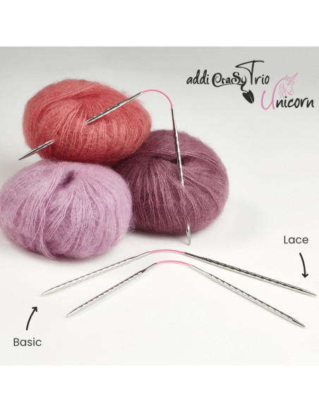 addiCraSyTrio Unicorn Long needle set