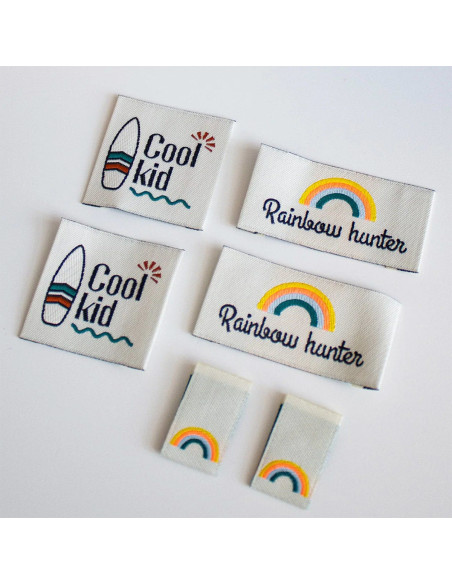 Set of 6 sew-on labels - Cool Kids Assortment