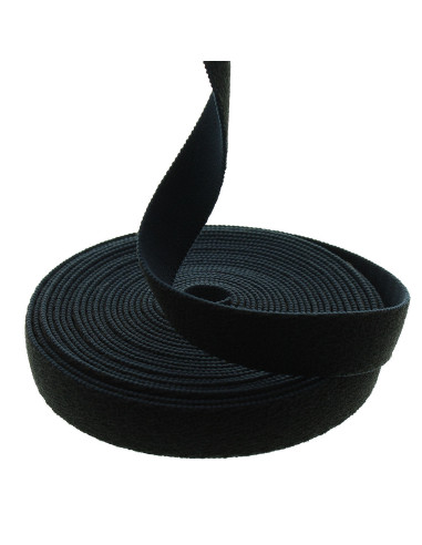 Elastic hook-and-loop tape for sewing - Black
