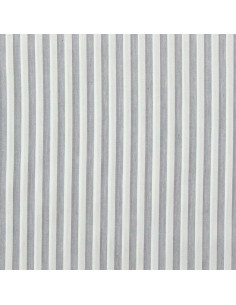 Cotton poplin fabric - Wide stripes - Gray 2