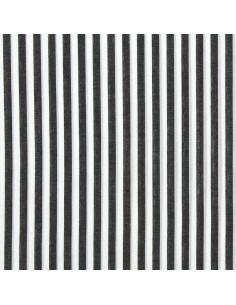Cotton poplin fabric - Wide stripes - Dark gray 2