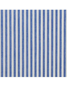 Cotton poplin fabric - Wide stripes - Blue 2