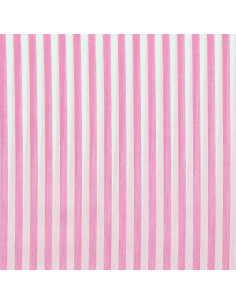 Cotton poplin fabric - Wide stripes - Pink 2