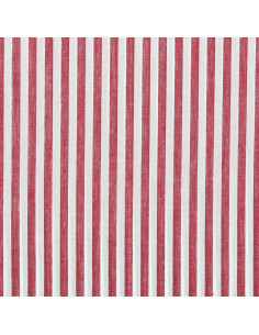 Cotton poplin fabric - Wide stripes - Red 2