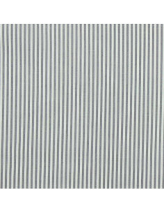 Cotton poplin fabric - Fine stripes - Gray 2