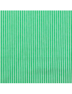 Cotton poplin fabric - Fine stripes - Green 2