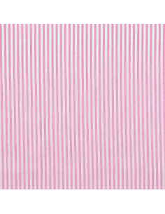 Cotton poplin fabric - Fine stripes - Pink 2