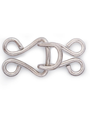 Staples and fasteners for corsets - Silver set of 6