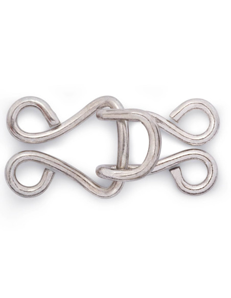 Staples and fasteners for corsets - Silver set of 6