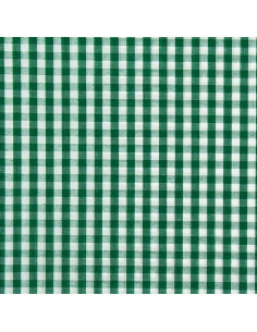 Cotton poplin fabric - Large gingham checks - Dark green 2