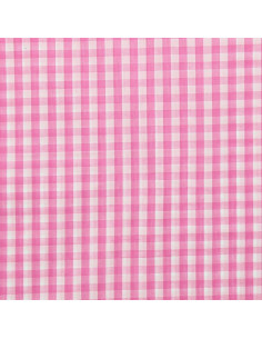 Cotton poplin fabric - Large gingham checks - Pink 2