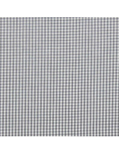 Cotton poplin fabric - Small checkered Vichy - Gray 2