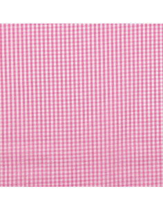 Cotton poplin fabric - Vichy small checks - Pink 2