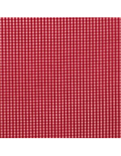 Cotton poplin fabric - Small gingham checks - Red 2