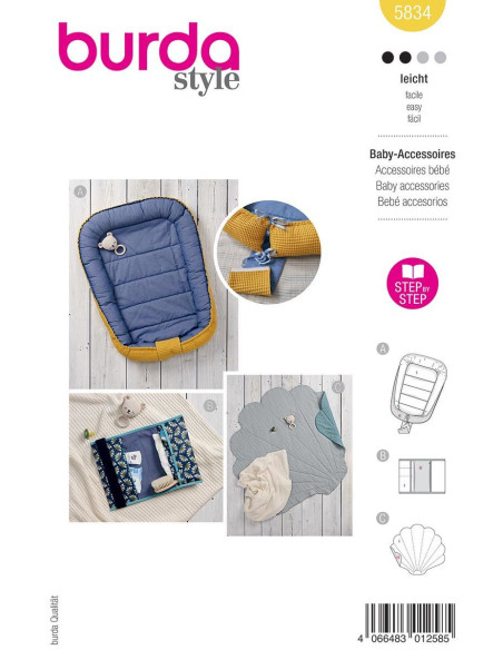 Baby accessories pattern - Burda 5834