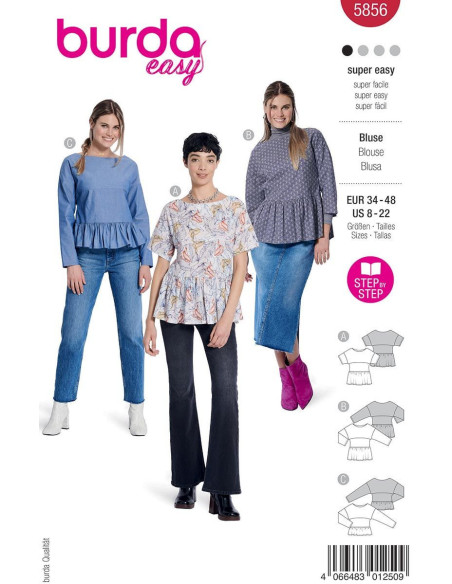 Blouse pattern - Burda 5856
