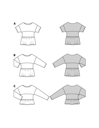 Blouse pattern - Burda 5856