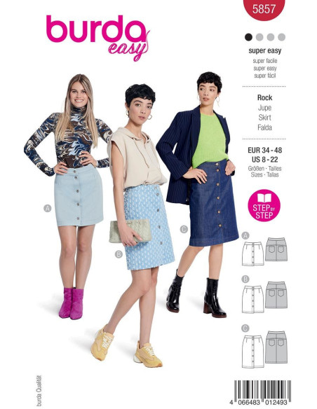 Skirt pattern - Burda 5857