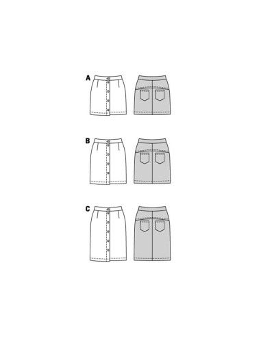 Skirt pattern - Burda 5857