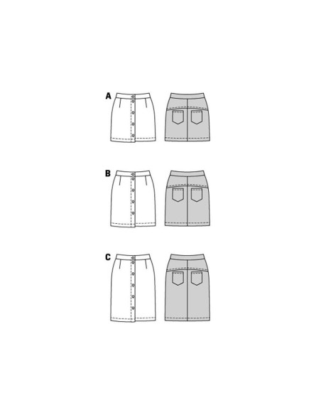 Skirt pattern - Burda 5857