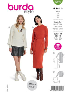 Dress and T-shirt pattern - Burda 5859