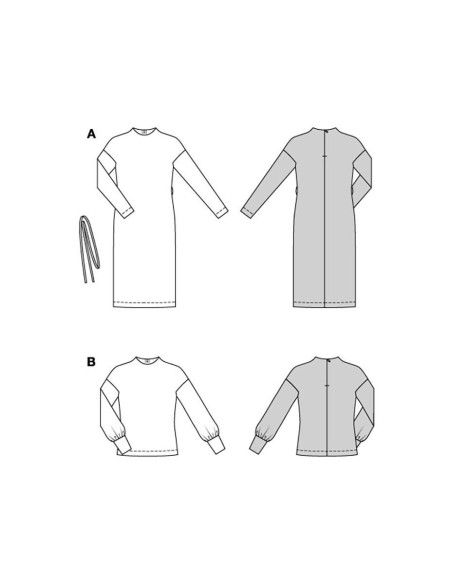 Dress and T-shirt pattern - Burda 5859